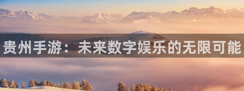 安信12娱乐：贵州手游：未来数字娱乐的无限可能
