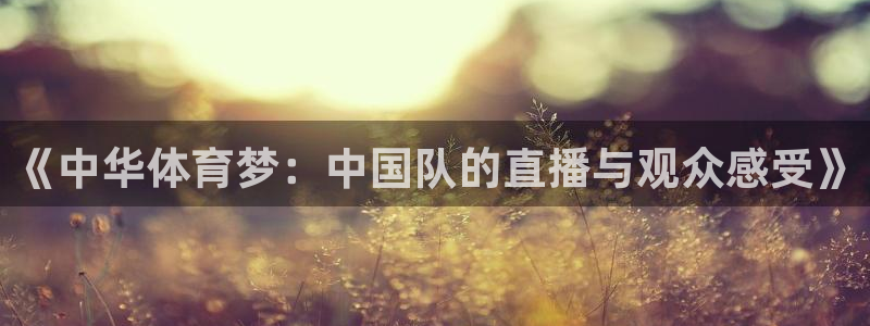 833篮球直播在线直播观看免费：《中华体育梦：中国队的直播与观众感受》